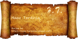Haaz Terézia névjegykártya